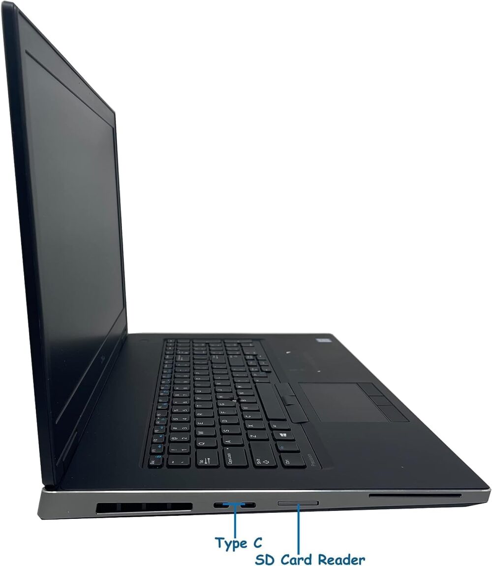 DELL Precision 7540 Workstation Laptop, NVIDIA Quadro T2000, 15.6" FHD(1920x1080), Intel Core i5-94000H, 16GB Ram, 512GB SSD, Backlit Keyboard, Windows 10 Pro, Black (Renewed) - Image 2
