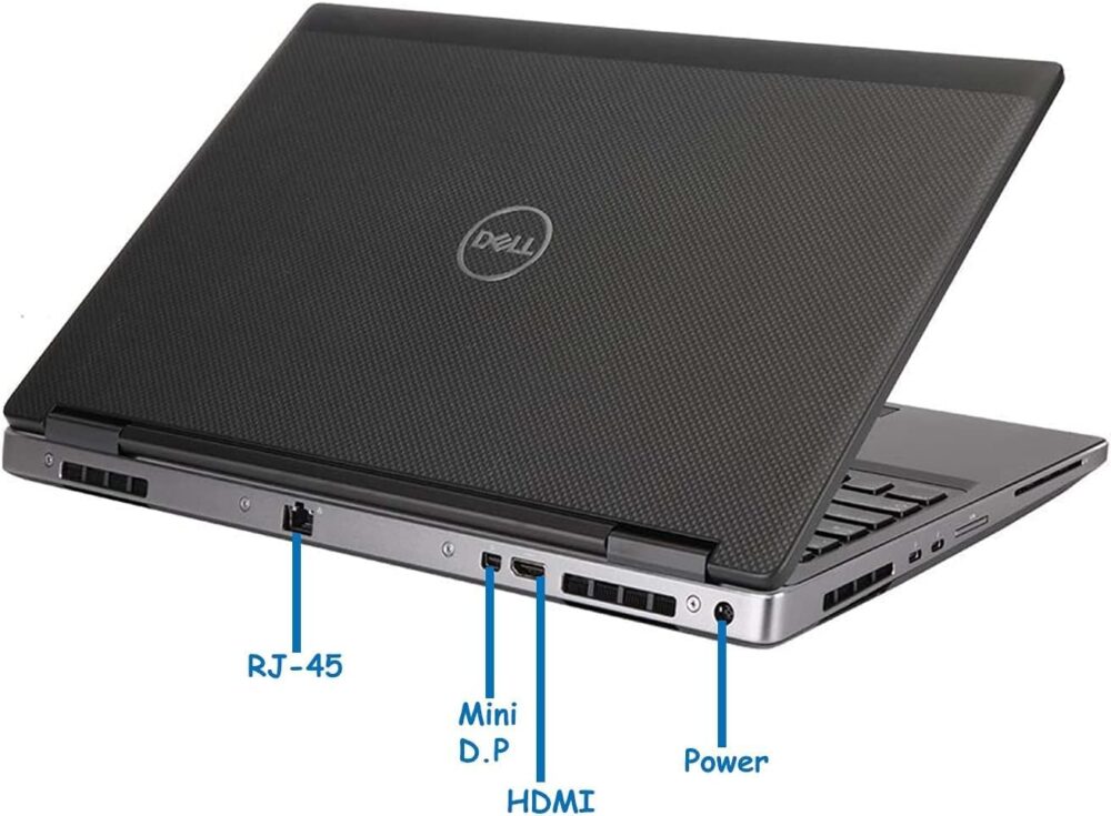 DELL Precision 7540 Workstation Laptop, NVIDIA Quadro T2000, 15.6" FHD(1920x1080), Intel Core i5-94000H, 16GB Ram, 512GB SSD, Backlit Keyboard, Windows 10 Pro, Black (Renewed) - Image 4