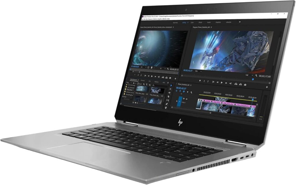 HP ZBook Studio X360 G5 15.6" Laptop, Intel Core i7-8750H 2.2GHz, 16GB RAM, 512GB SSD, Windows 11 Pro 64bit, CAM, Touch, NVIDIA Quadro P1000 4GB, Silver (Renewed) - Image 4