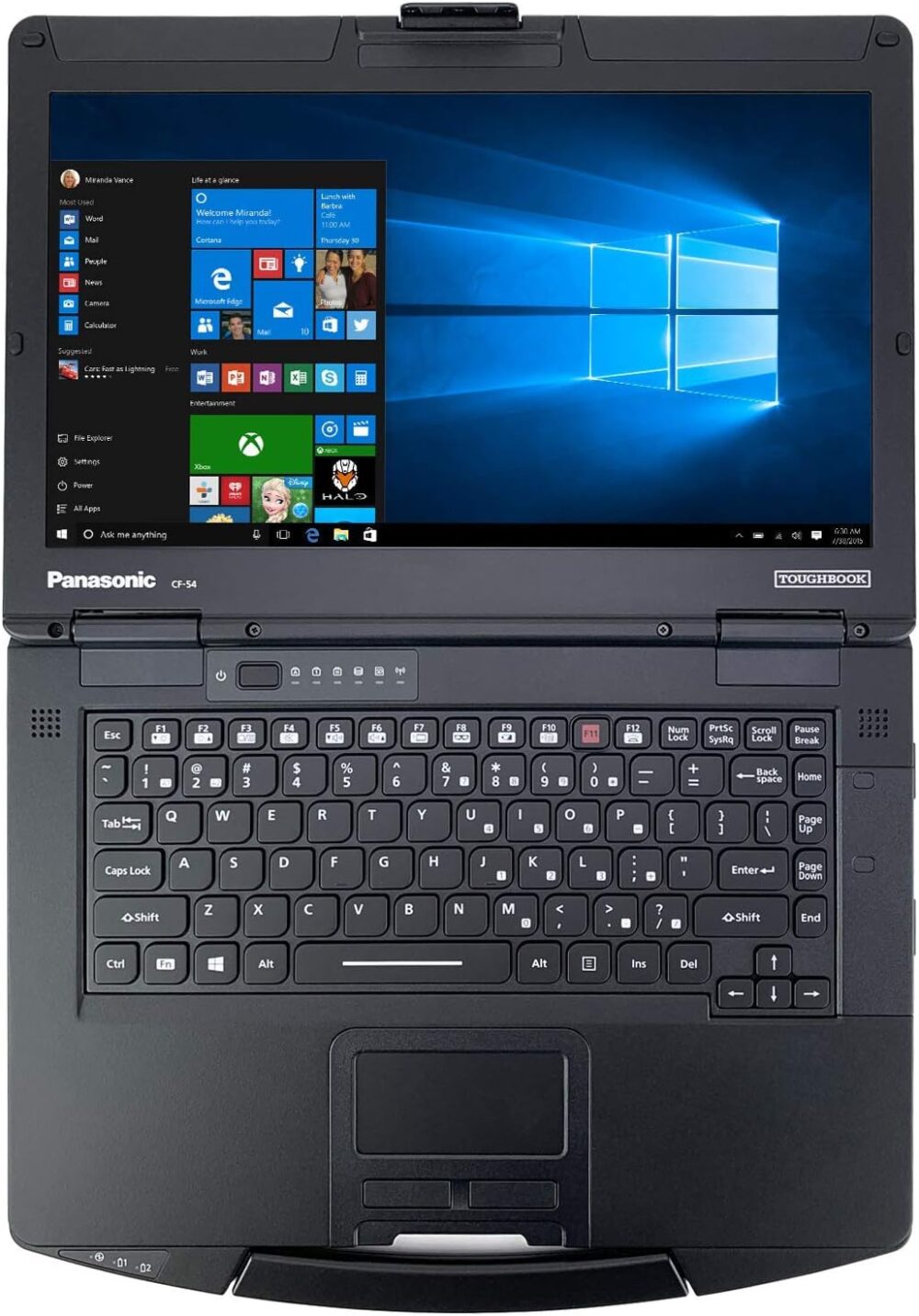 Panasonic Toughbook CF-54 14" Laptop, Intel Core i5-5300U, 14.0'' FHD, Gloved Multi Touch, 256GB SSD, 8GB Ram, Wi-fi, TPM, BT, 4G LTE, Dual Pass, Backlit Keyboard, DVD Multi-Drive, Webcam, Windows 10 Pro, Silver (Refurbished Grade C) - Image 2