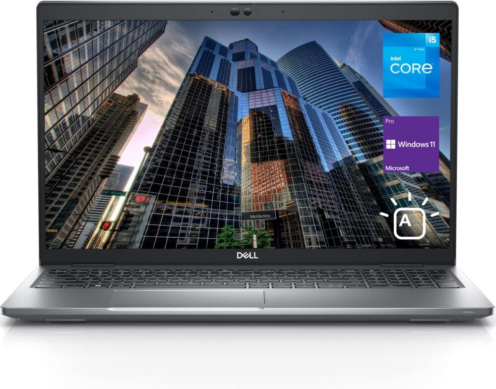 Dell Latitude 5530 15.6-inch Business Laptop, Intel Core i5-1235U, 16GB RAM, 512GB SSD, Webcam, HDMI, Backlit Keyboard, Wi-Fi 6, Windows 11Pro (Refurbished Grade C)
