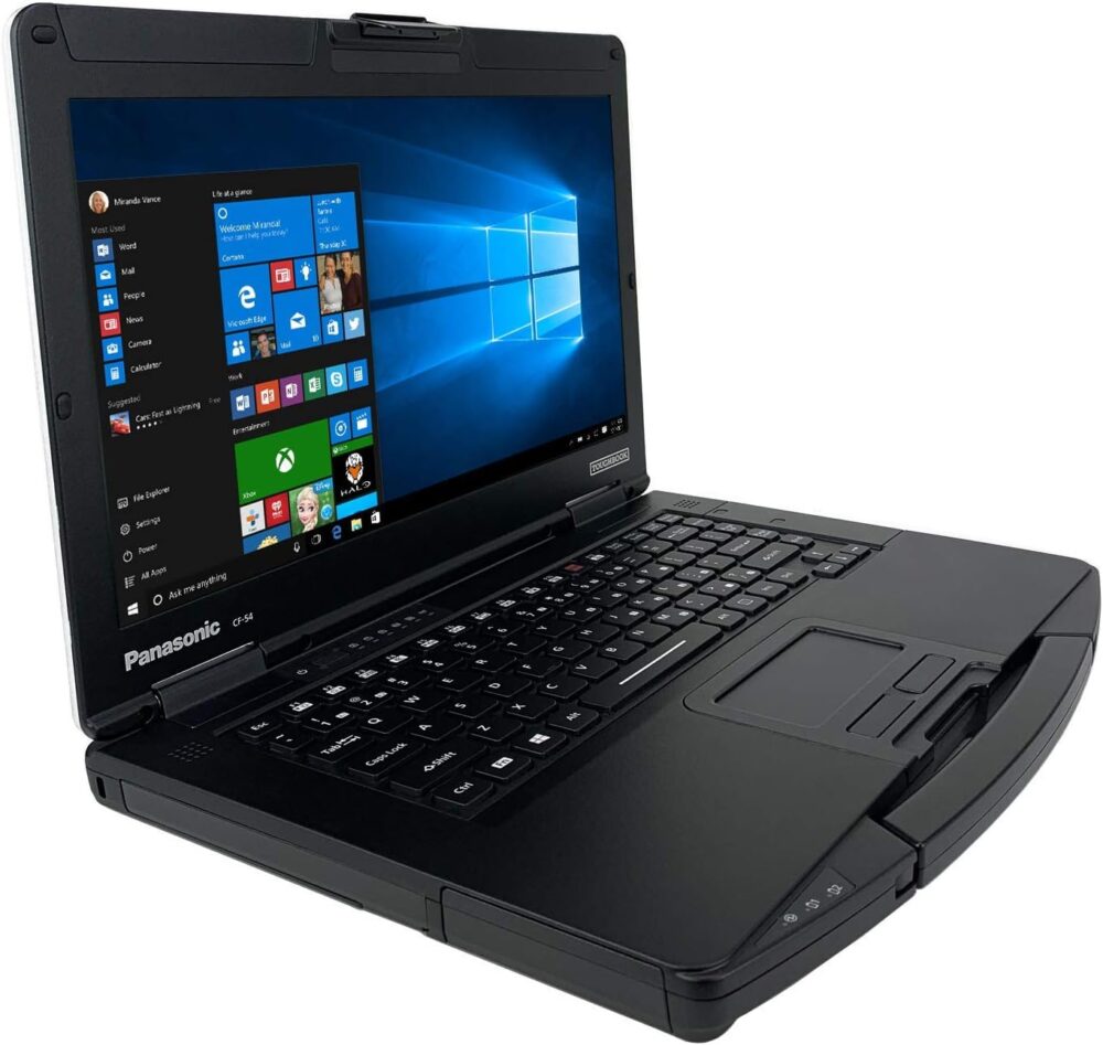 Panasonic Toughbook CF-54 14" Laptop, Intel Core i5-5300U, 14.0'' FHD, Gloved Multi Touch, 256GB SSD, 8GB Ram, Wi-fi, TPM, BT, 4G LTE, Dual Pass, Backlit Keyboard, DVD Multi-Drive, Webcam, Windows 10 Pro, Silver (Refurbished Grade C) - Image 3