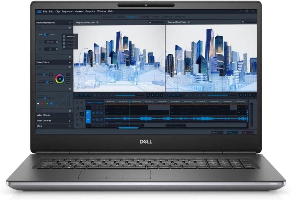 Dell Precision 7760 Workstation Laptop, 17.3" 1920 x 1080 FHD Display, Intel Xeon W-11955M, 1TB SSD Hard Drive, 64GB RAM, Nvidia RTX A5000, 8 cores @ 5 GHz 16GB GDDR6, Windows 11 Pro, Silver (Renewed)