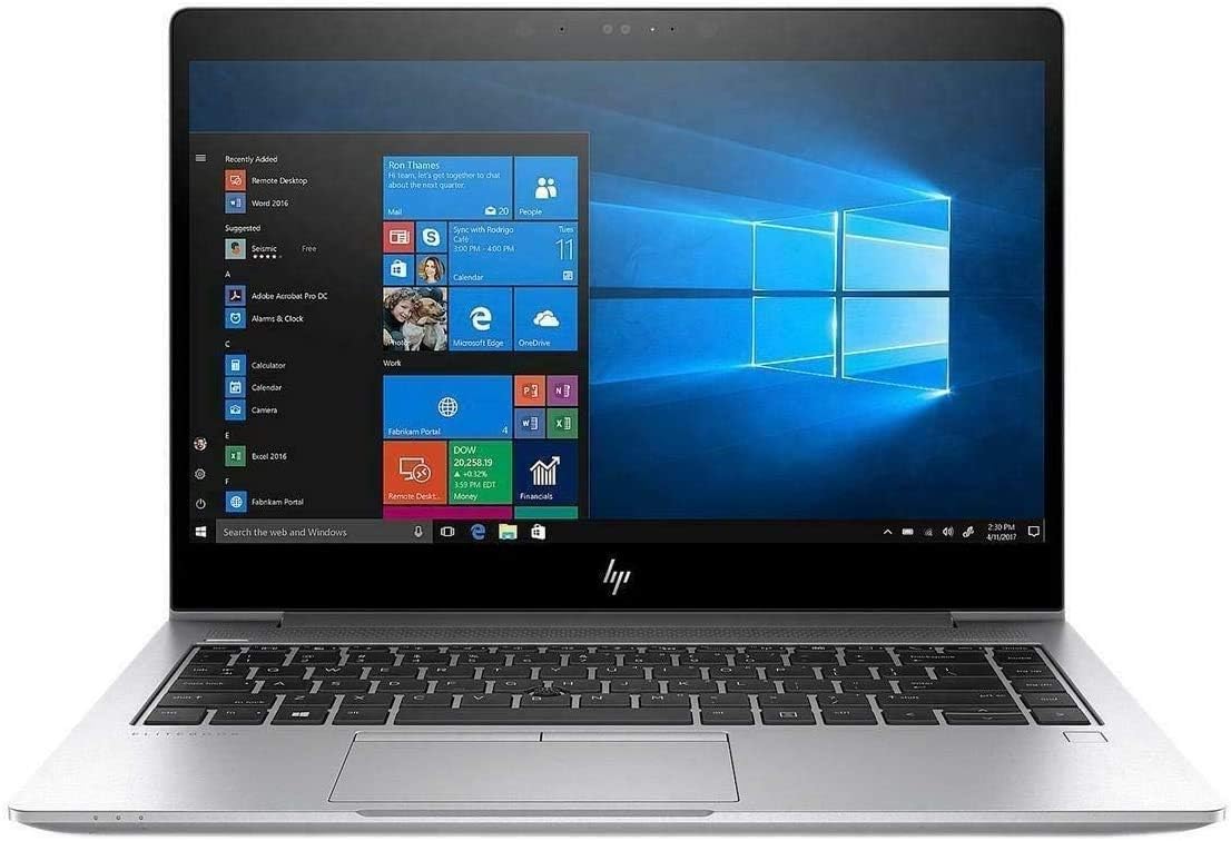 HP Elitebook 840 G5 Laptop, Intel Core i7-8650U, 16GB RAM, 256SSD, Bluetooth, WiFi, Webcam, Windows 10 Pro, Silver (Renewed)