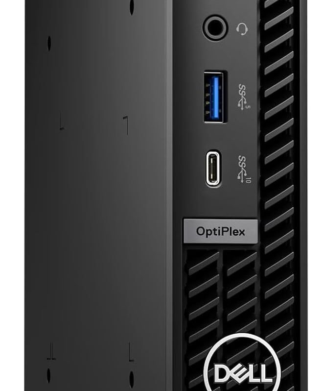 Dell OptiPlex 7020 MFF Micro Desktop Computer, Intel Core i9-14900 up to 5.80 GHz, 32GB DDR5 RAM, 1TB PCIe SSD, Intel UHD Graphics 770, Wi-Fi 6E + Bluetooth, Windows 11 Pro, Black (Renewed)