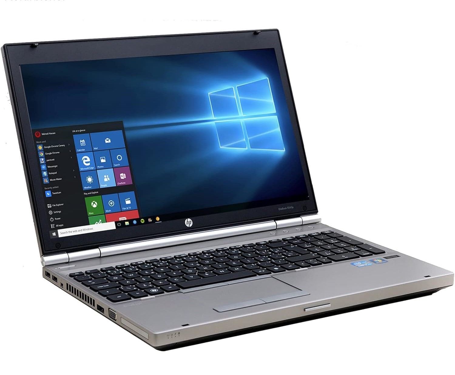 HP EliteBook 8560P 15.6 Inch Business PC, Intel Core i5-2410M, 8GB Ram, 256GB SSD, DVDRW, VGA, DP, Windows 10 Pro, Black (Renewed)