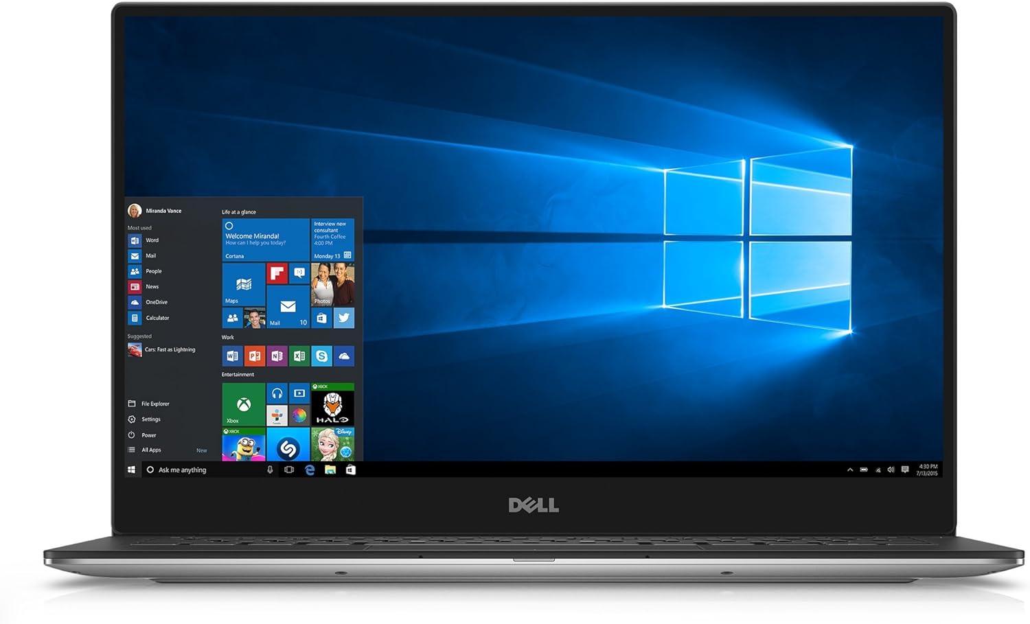 Dell XPS 9350-1340SLV 13.3" Laptop, Intel Core i5-6200U, 8GB RAM, 128GB SSD, Silver  (Renewed)