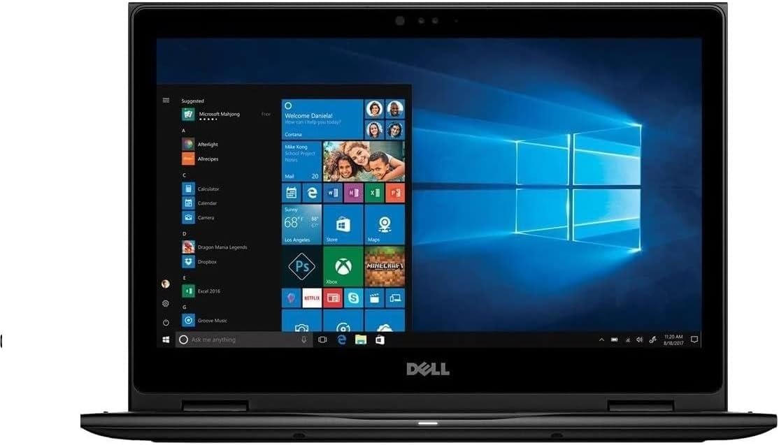 Dell Latitude 3390 2-in-1 Laptop, Intel Core i5-8250U, 8GB Ram, 256GB SSD, Windows11, Black (Renewed)