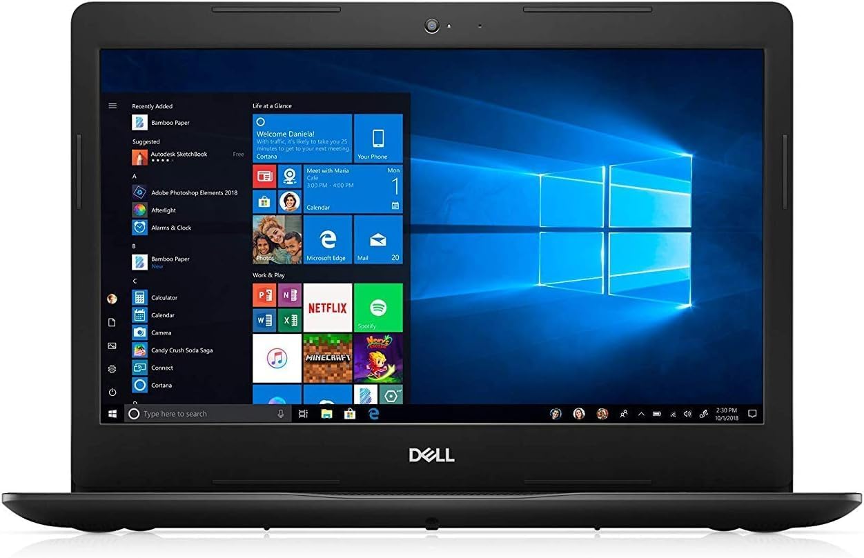 Dell Inspiron 3493 14-inch Laptop, Intel Core i3-1005G1, 4GB RAM, 128GB SSD, Intel UHD Graphics, Windows 11 (Renewed)
