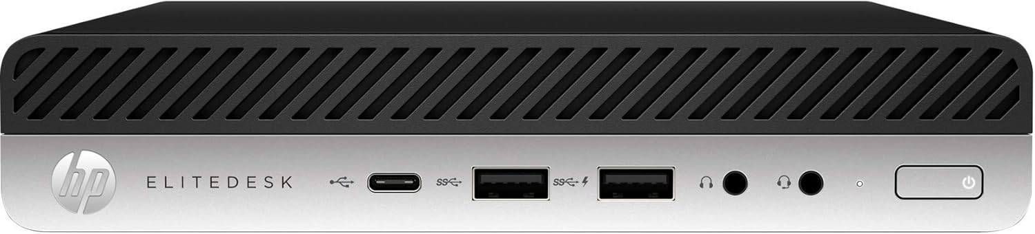 HP EliteDesk 800 G3 Mini Desktop PC, Intel Core i5-7500 Quad-Core, 8GB RAM, 256GB SSD, WiFi, Bluetooth, Windows 10 Pro (Renewed)