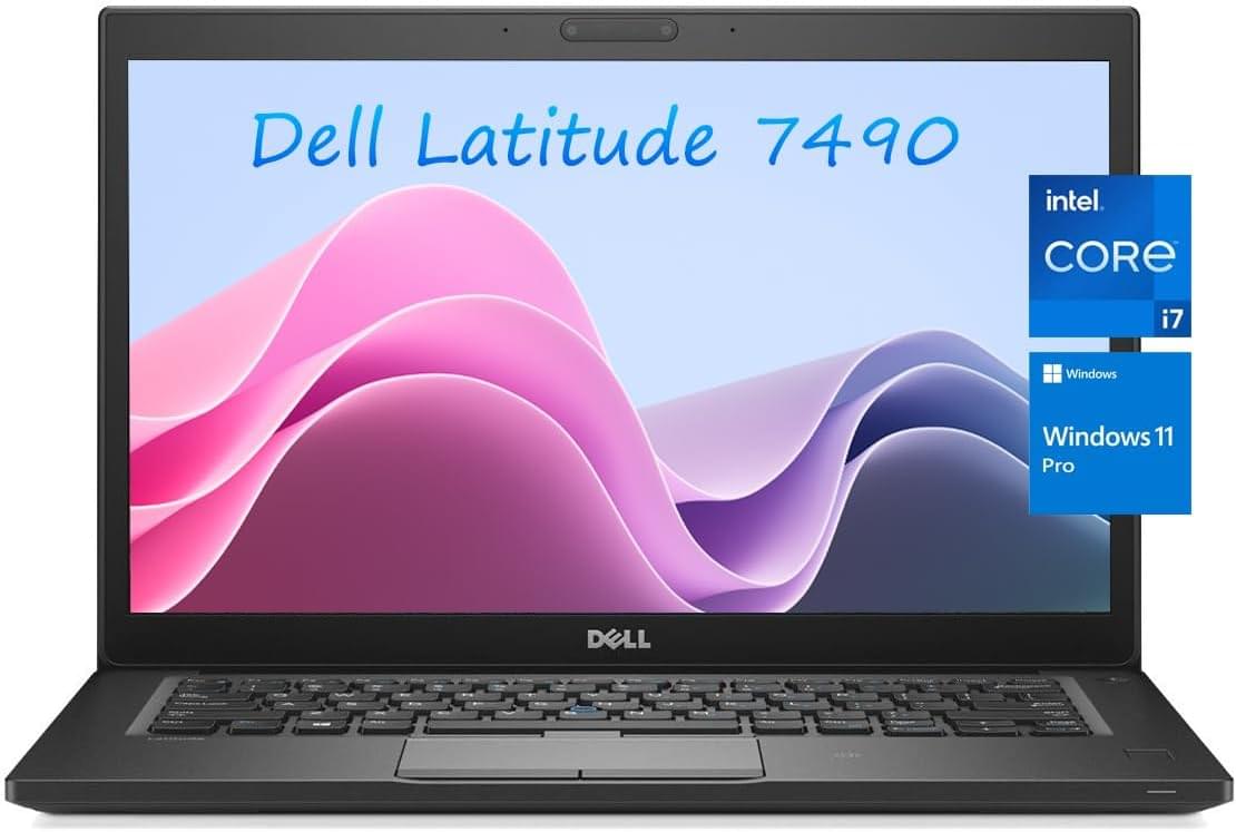 DELL Latitude 7490 Business Laptop, Intel Core i7-8650U, 16GB DDR4 RAM, 512GB SSD, 14" HD (1366x768), CAM, HDMI, Windows 11 Pro (Renewed)